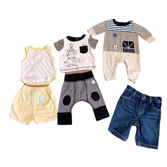 Newborn Baby Boy Lot of 6 Gap Boppy Chaps - Picture 1 of 15